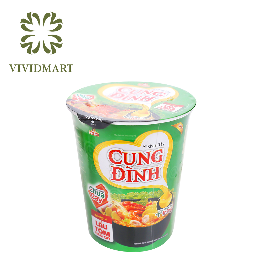 Mì khoai tây Cung Đình lẩu tôm chua cay ly 65g