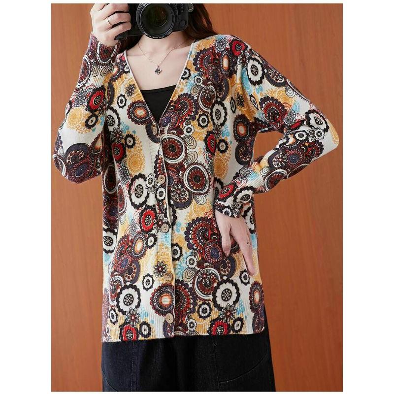 HÀNG NHẬP - ÁO KHOÁC LEN HOẠ TIẾT THỔ CẨM