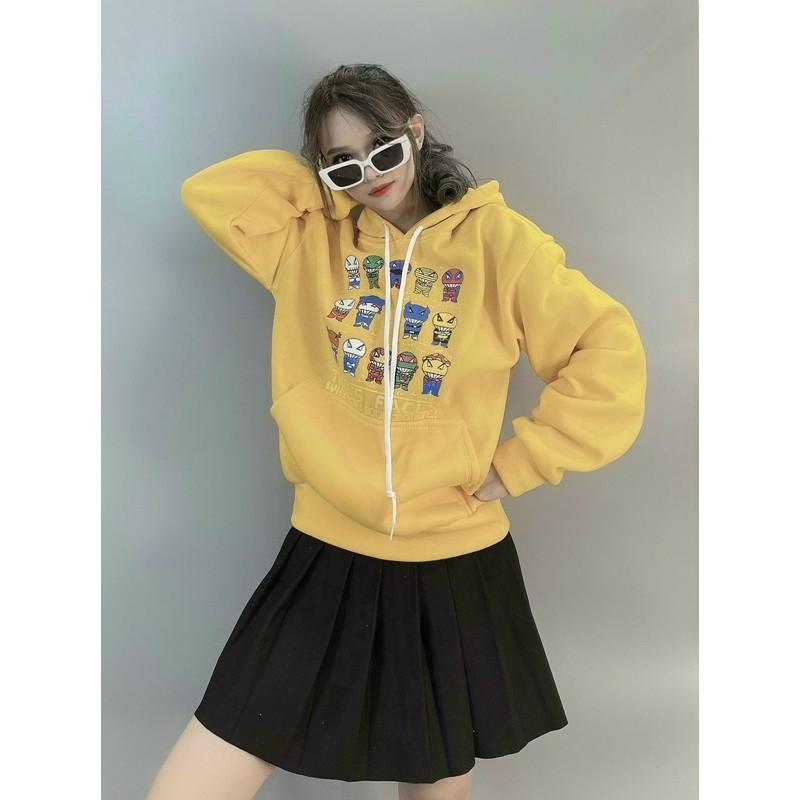 Áo khoác Hoodie Chibi Siêu Anh Hùng -Form rộng Unisex Nam Nữ Couple