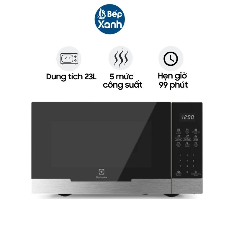 Lò Vi Sóng Có Nướng Electrolux EMG23DI9EBP - Dung Tích 23 lít - Điều Khiển Cảm Ứng - Hàng Chính Hãng