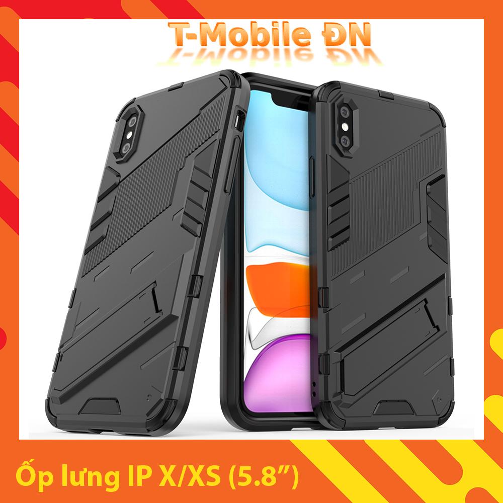 Ốp lưng cho iPhone X XS, Ốp chống sốc Iron Man PUNK cao cấp kèm giá đỡ cho iPhone XS X