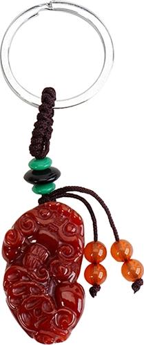Móc Khóa Tỳ Hưu Đá Chalcedony  Gembank