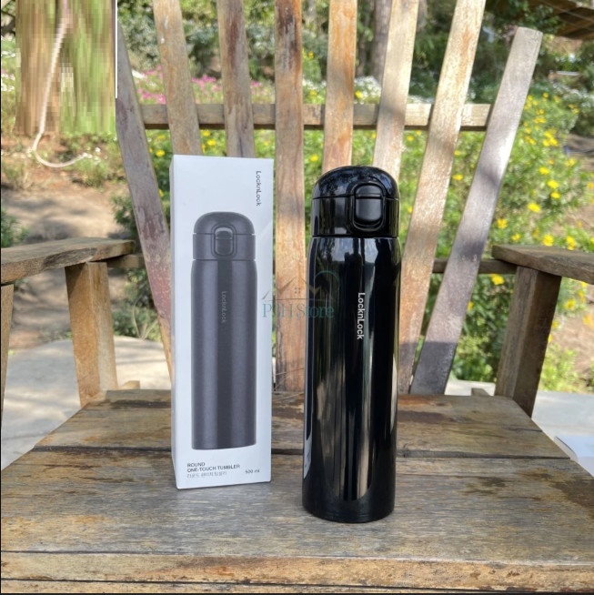 Bình giữ nhiệt locknlock Round Tumbler LHC3296 dung tích 500ml - thép không gỉ - Hàng chính hãng