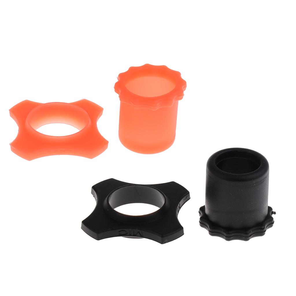 2 Set Wireless Microphone Holder Mic Anti-rolling Protection Rings + Bottoms for KTV Performance