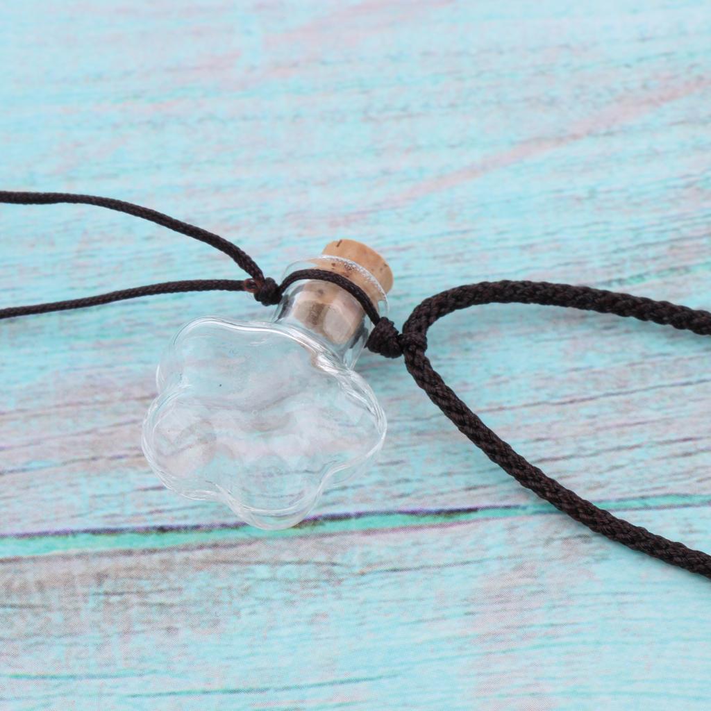 5X Mini Essential Oil Bottle Pendant Perfume Necklace Five-pointed Star