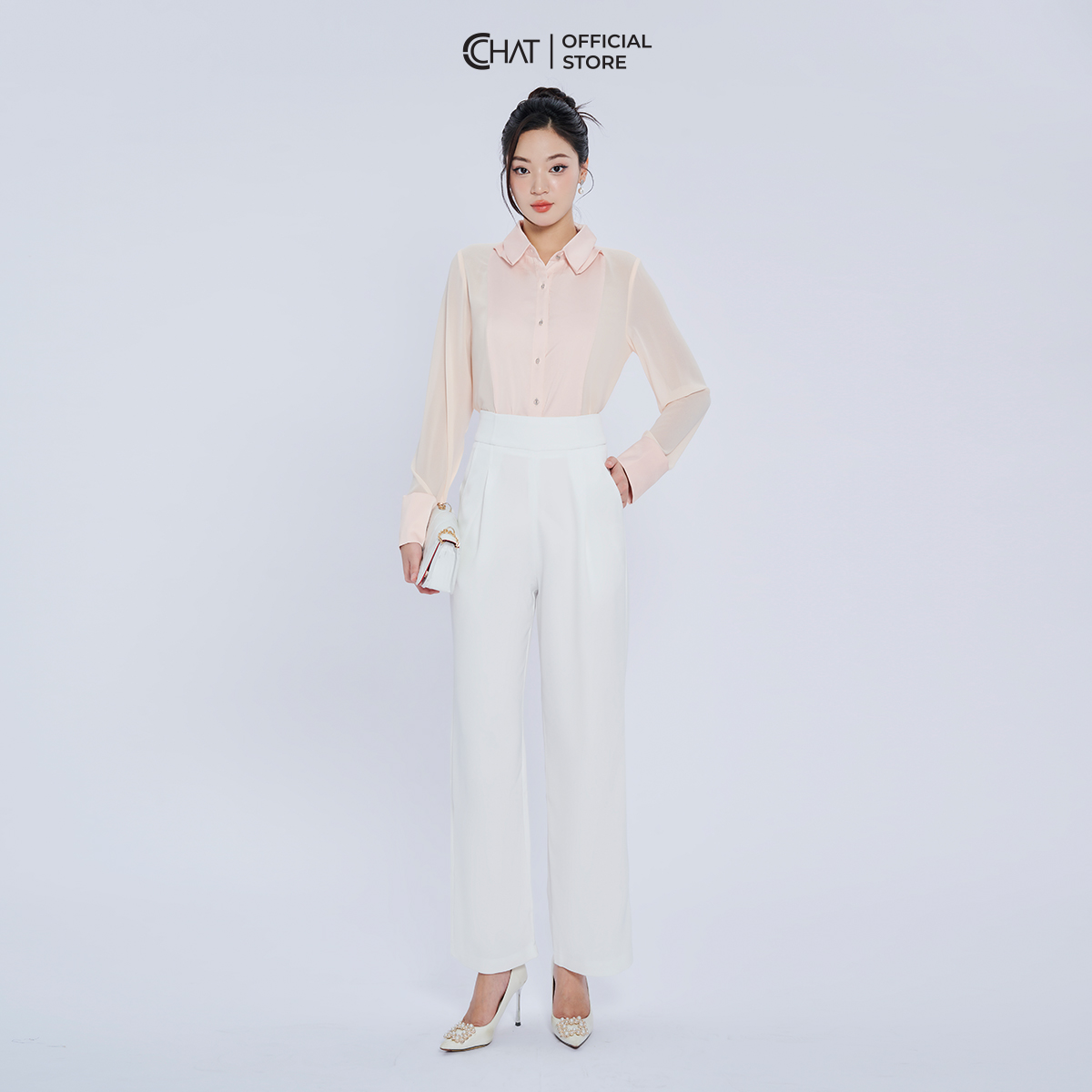 Quần Ống Rộng Cạp Bản To Dáng Suông Chất Tuytsi Cao Cấp 82QDS2002SH