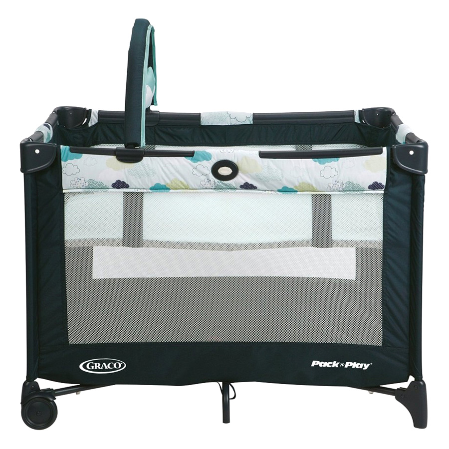 Giường Cũi Graco Base Folding Feet Stratus - Xanh