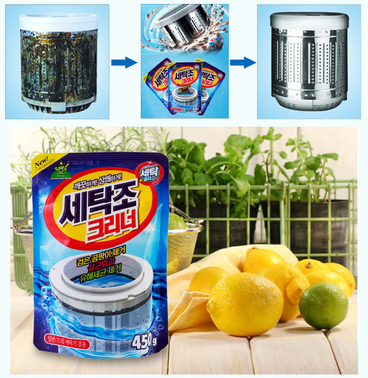 (Comvo 02 gói) Bột Tẩy Lồng Máy Giặt 450g Loại Bỏ Nhanh Chóng Cặn Bẩn