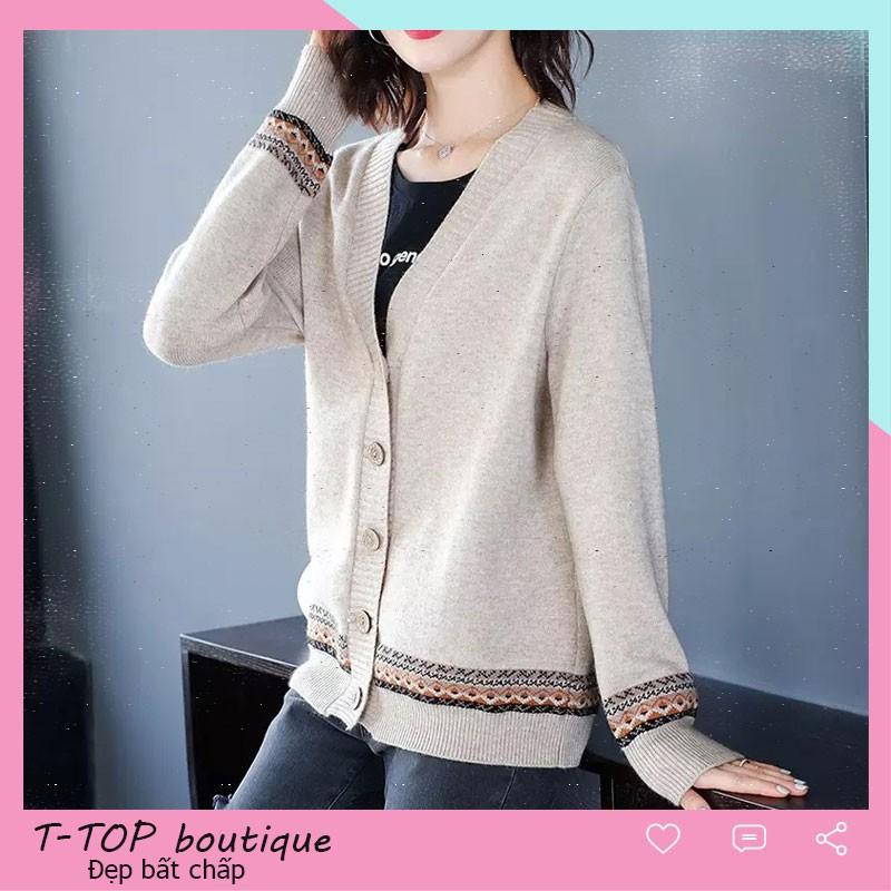 Áo khoác len cardigan họa tiết thổ cẩm ulzzang hot trend 2020