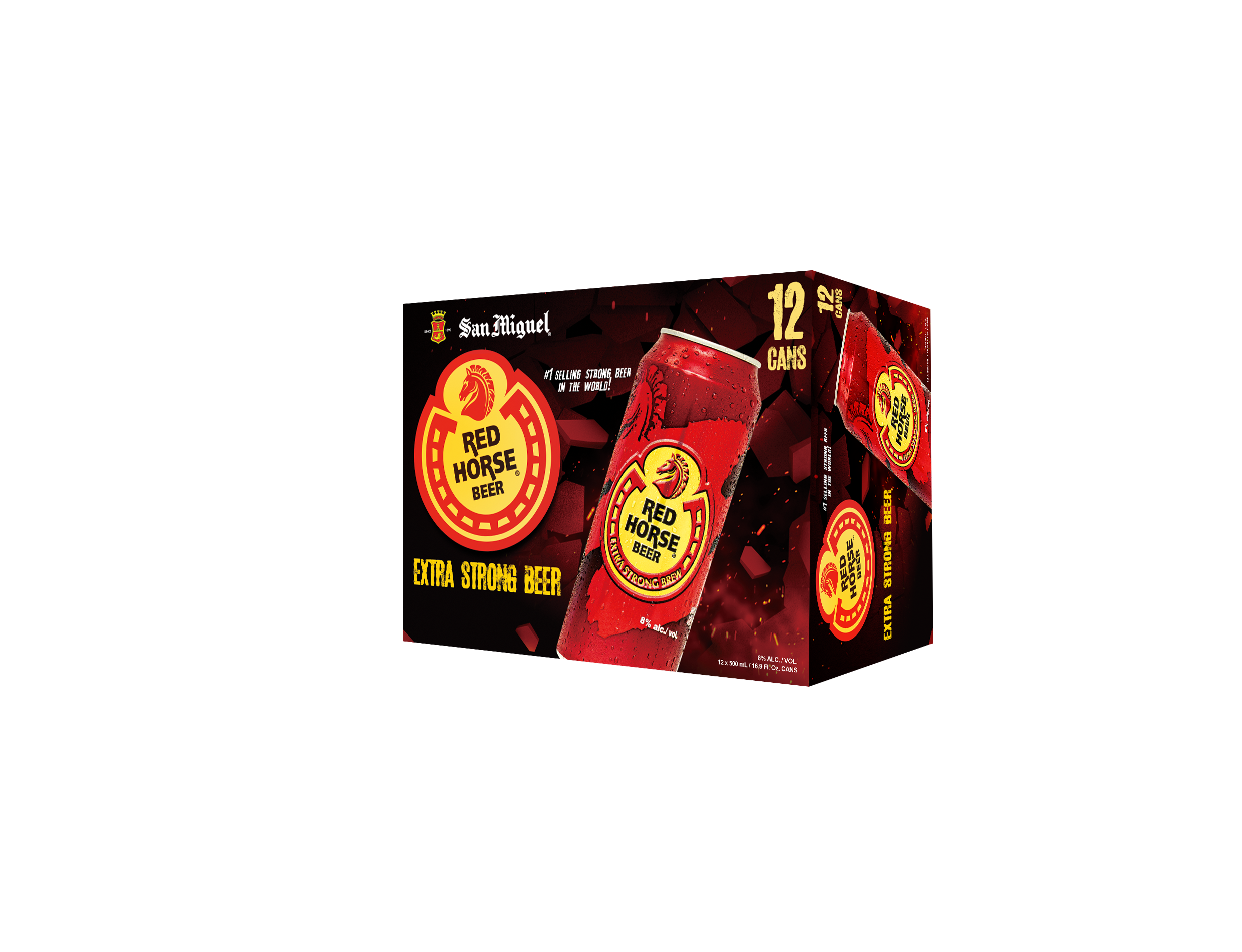 Thùng 12 Lon Bia SAN MIGUEL Red Horse 500 ml