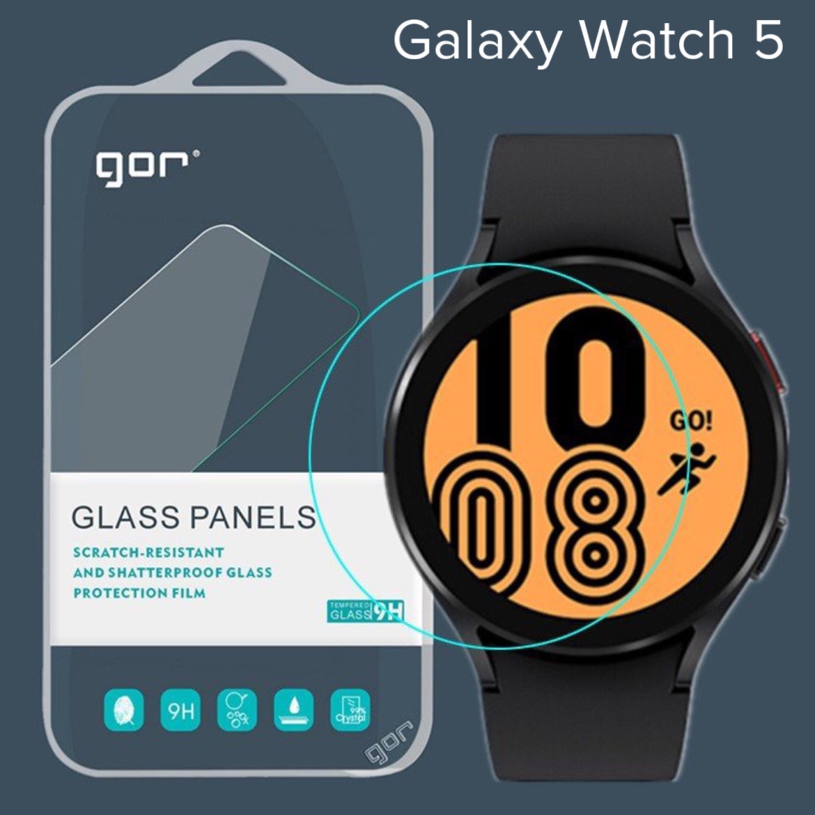 Dán cường lực GOR cho Smartwatch Galaxy Watch 5 / Galaxy Watch 5 Pro Size 40/44/45mm - Hàng Chính Hãng