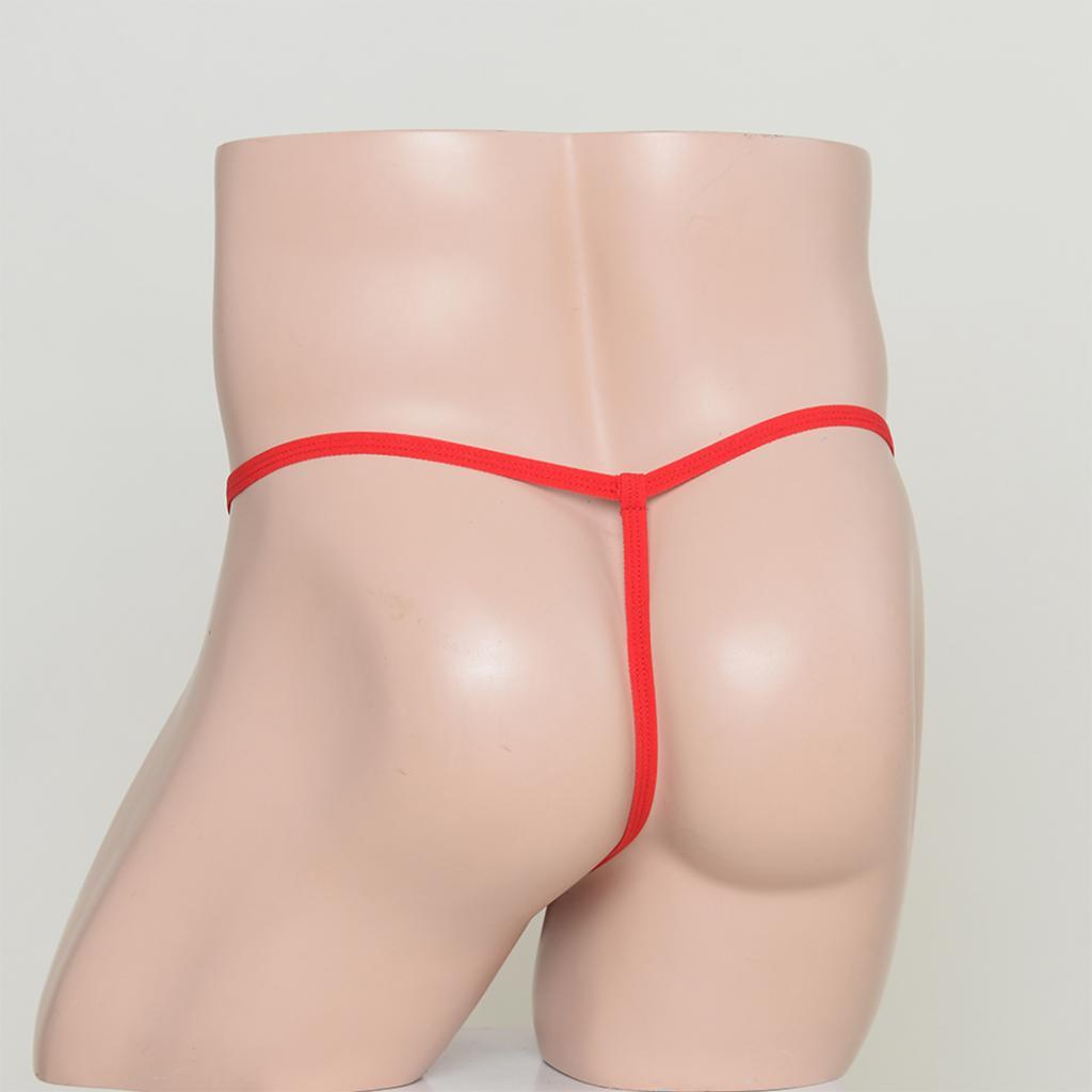 Men's Christmas Snowflake Underwear Bikini Briefs G-String Thongs Dark Blue