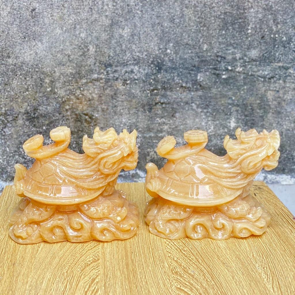 Long Quy Đá Ngọc Hoàng Long Nguyên Khối - Dài 10cm 12cm 15cm