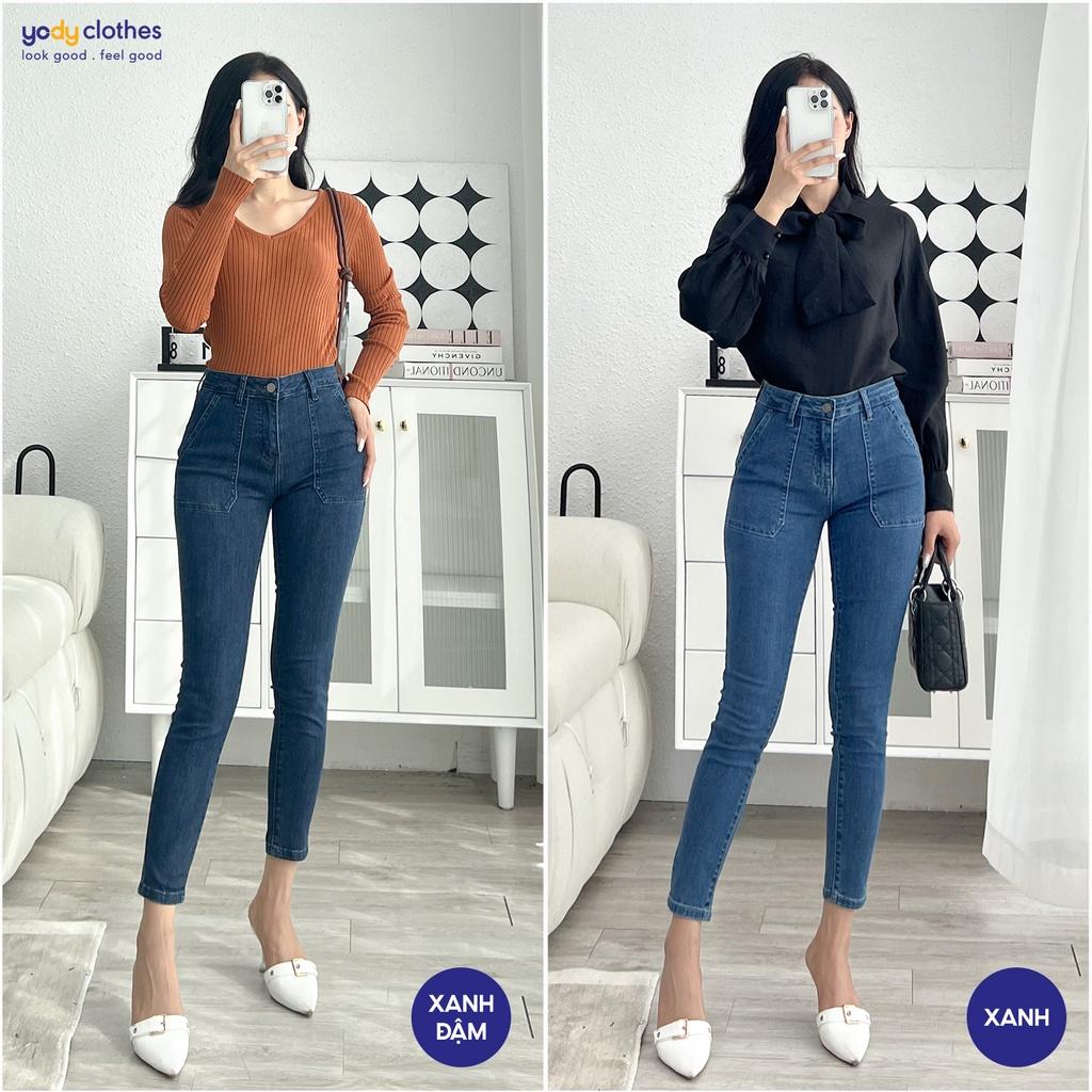 Quần jeans nữ skinny YODY dáng ôm túi vuông co giãn 4 chiều thoải mái QJN5094