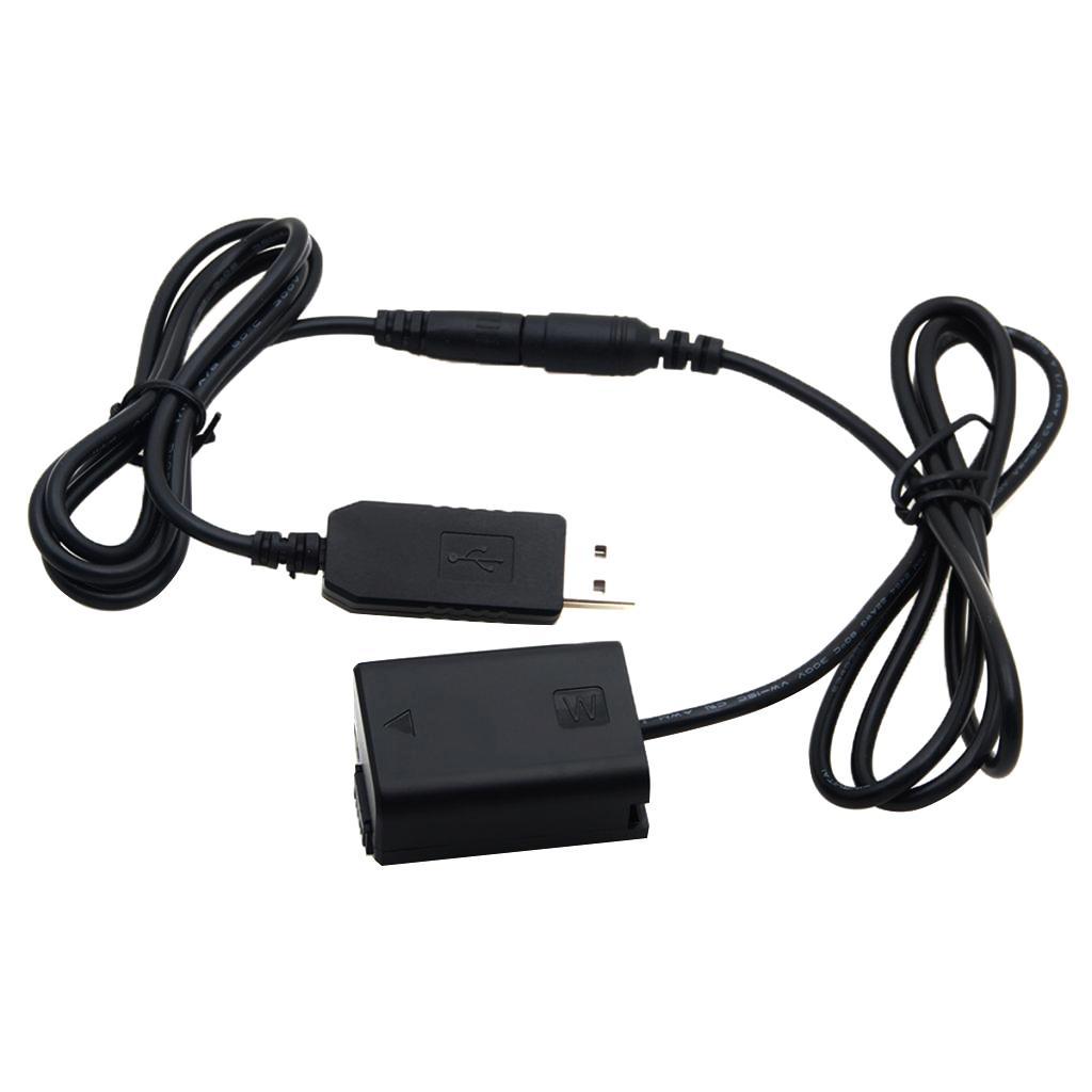 NP-FW50 Power Adapter DC Dummy Battery USB Adapter Cable For Sony Camera