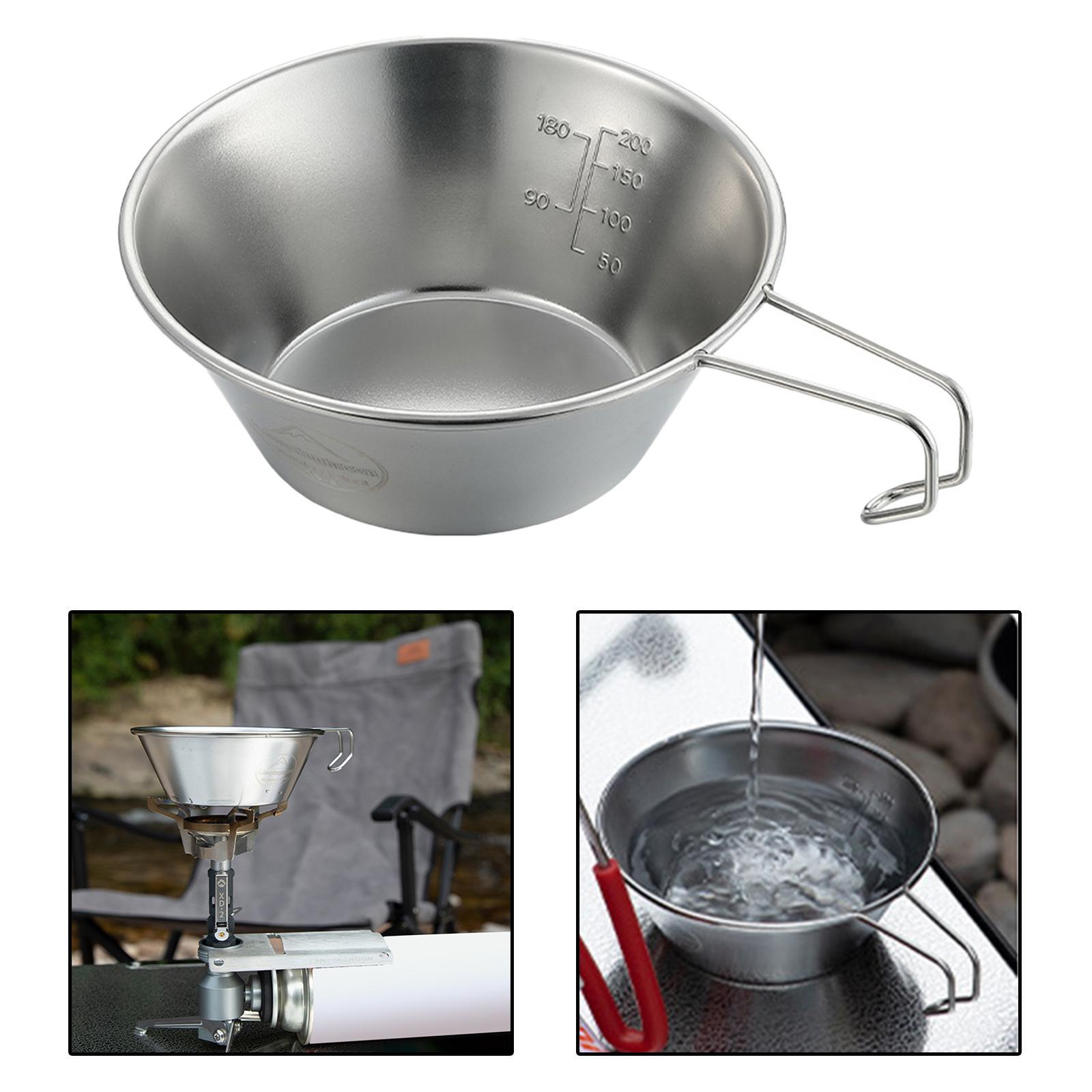 Outdoor Rice Bowl Sauce Pan 310ML Milk Noodles Steak Pot Stackable Food Container Camping Backpacking
