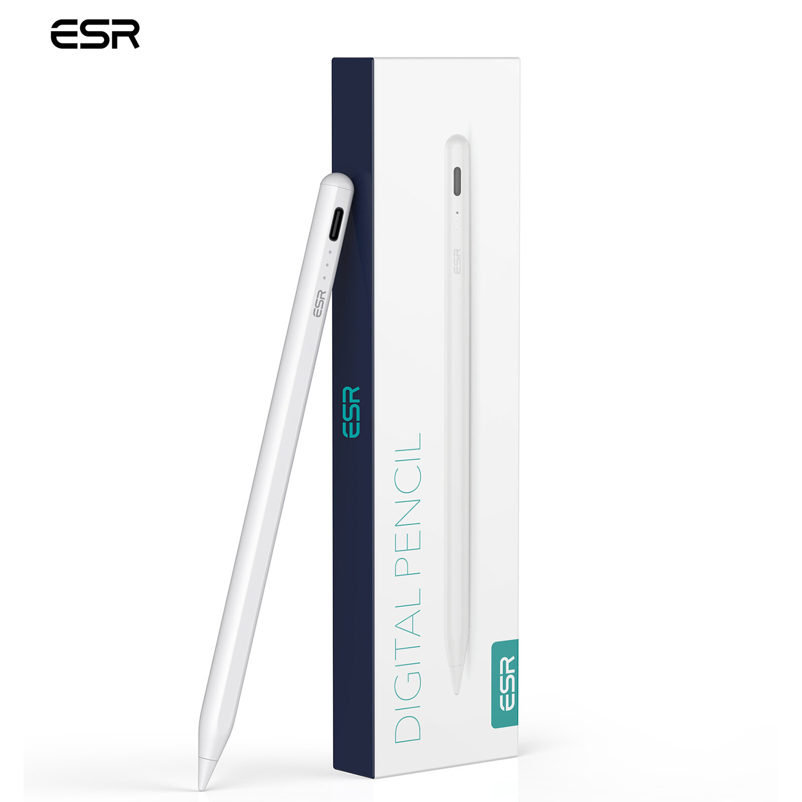 Bút cảm ứng ESR Digital iPad Stylus Pencil dành cho iPad Pro/ Ipad Air/ Ipad Mini/ Ipad Gen 6,7,8,9 - Hàng chính hãng