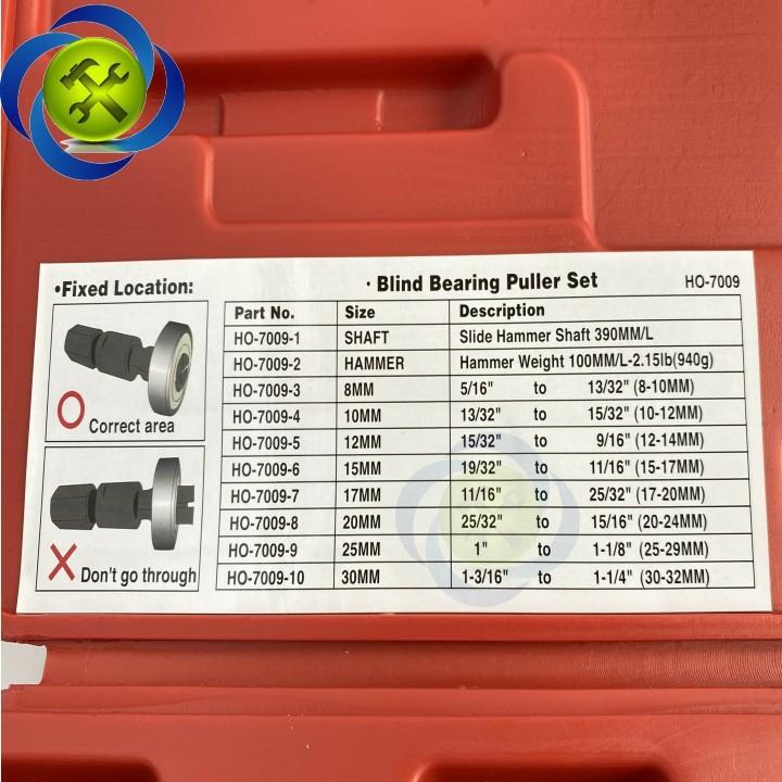 Cảo giật bạc đạn HO-7009 có 8 đầu cảo từ 8mm-30mm