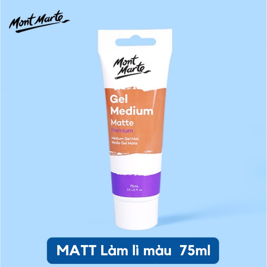 Combo Dung Dịch Pha Màu Dạng Gel Tăng Độ Bóng Mont Marte 75ml x 2