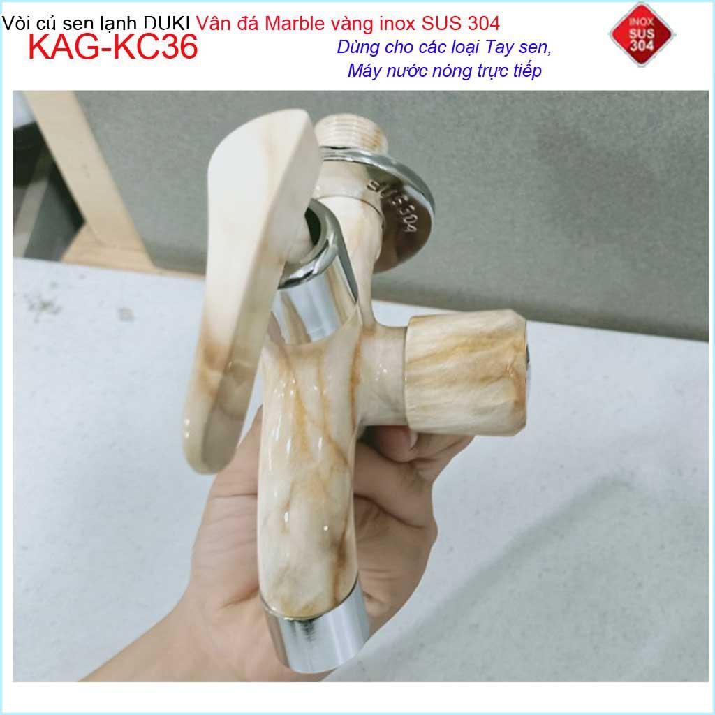 Vòi sen tắm vân đá marble Duki KAG-KC36, Củ sen tắm lạnh cao cấp đá marble