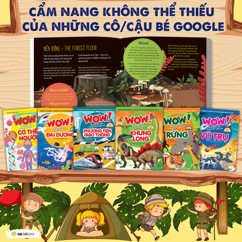 Wow! Dinosaurs: Những sự thật đáng kinh ngạc về khủng long - Sách Bách khoa toàn thư Song ngữ cho trẻ em