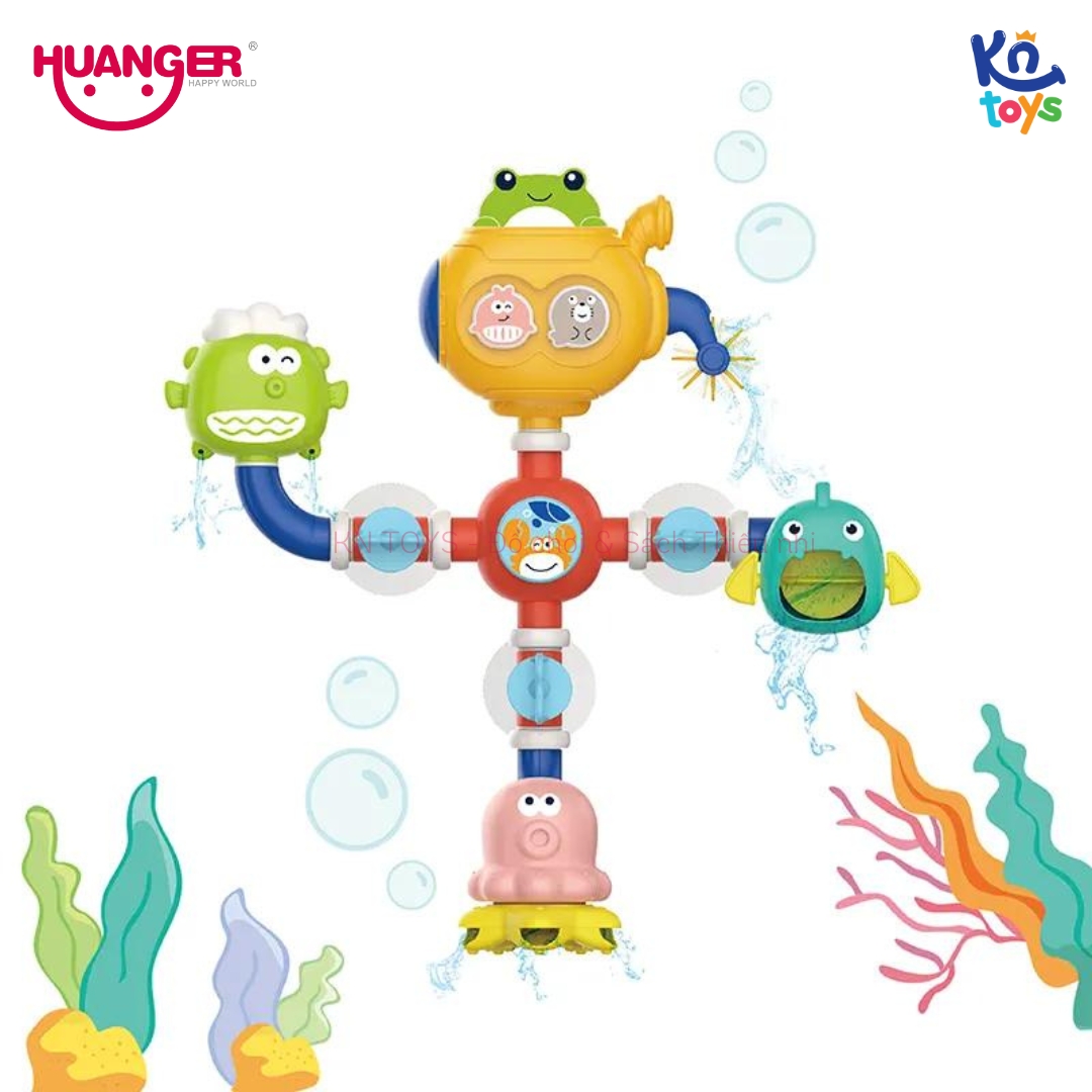 Đồ Chơi Nhà Tắm HUANGER Water Toys HE8070 - Robot Động Vật Biển Phun Nước Cho Bé Từ 18 Tháng Tuổi