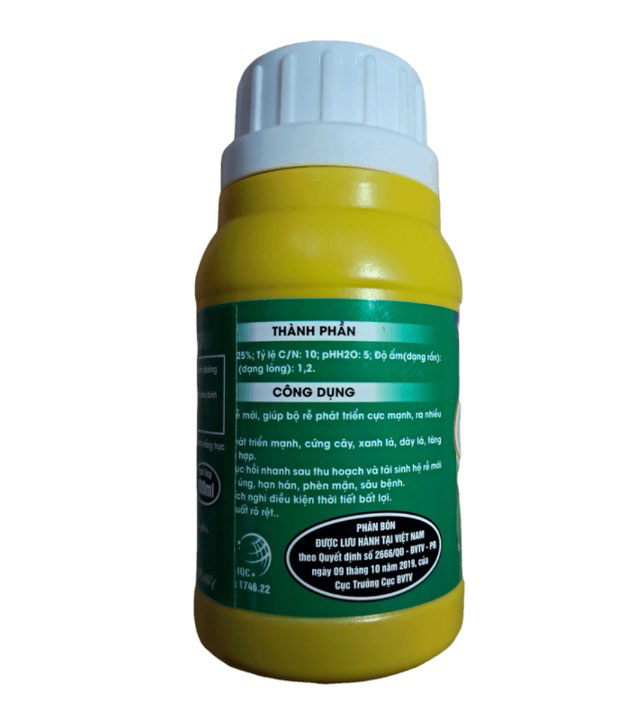 Phân bón Đạm Cá hữu cơ siêu humic dạng phun nguyên liệu ngoại nhập chai 100ml