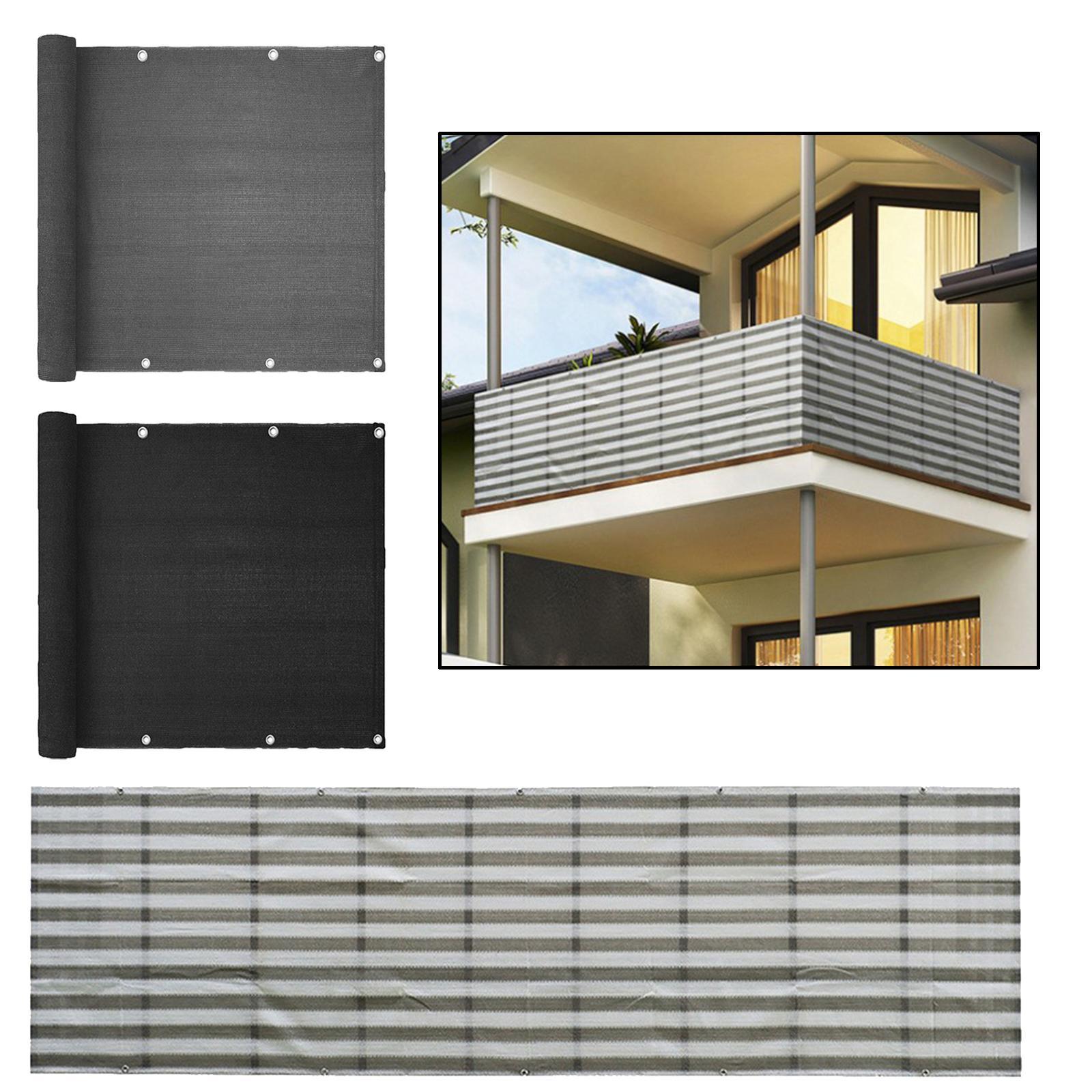 Fence Privacy Screen Outdoor Protection Resistant Porch Rails gray