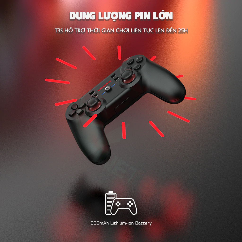 Tay Cầm Chơi Game Không Dây GameSir T3S Bộ Điều Khiển Trò Chơi Máy Tính Dành Cho Nintendo Switch Windows PC Các Thiết Bị IOS Và Android - Hàng Chính Hãng