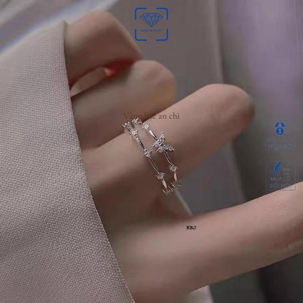 Nhẫn bạc nữ butterfly cute dễ thương, trang sức Anchi jewelry