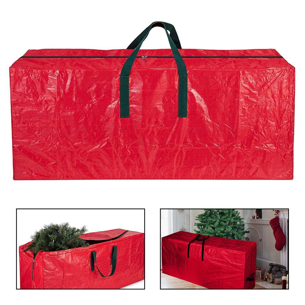 Christmas Xmas Tree Storage Zip Bags Holiday Storage Tote Red_165x76x38cm
