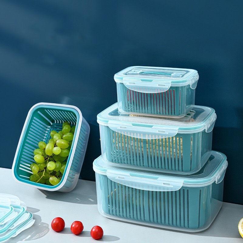 SET 5 Hộp Đựng Đồ, Thực Phẩm Bảo Quản Tủ Lạnh Đa Năng Có Nắp Đậy Cao Cấp