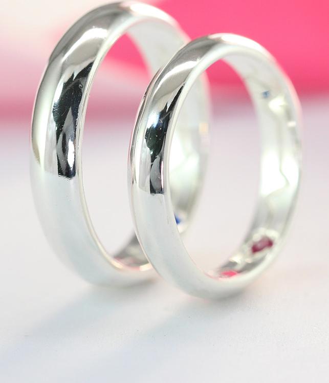 Nhẫn đôi bạc nhẫn cặp bạc đẹp đính đá cách điệu ND0362