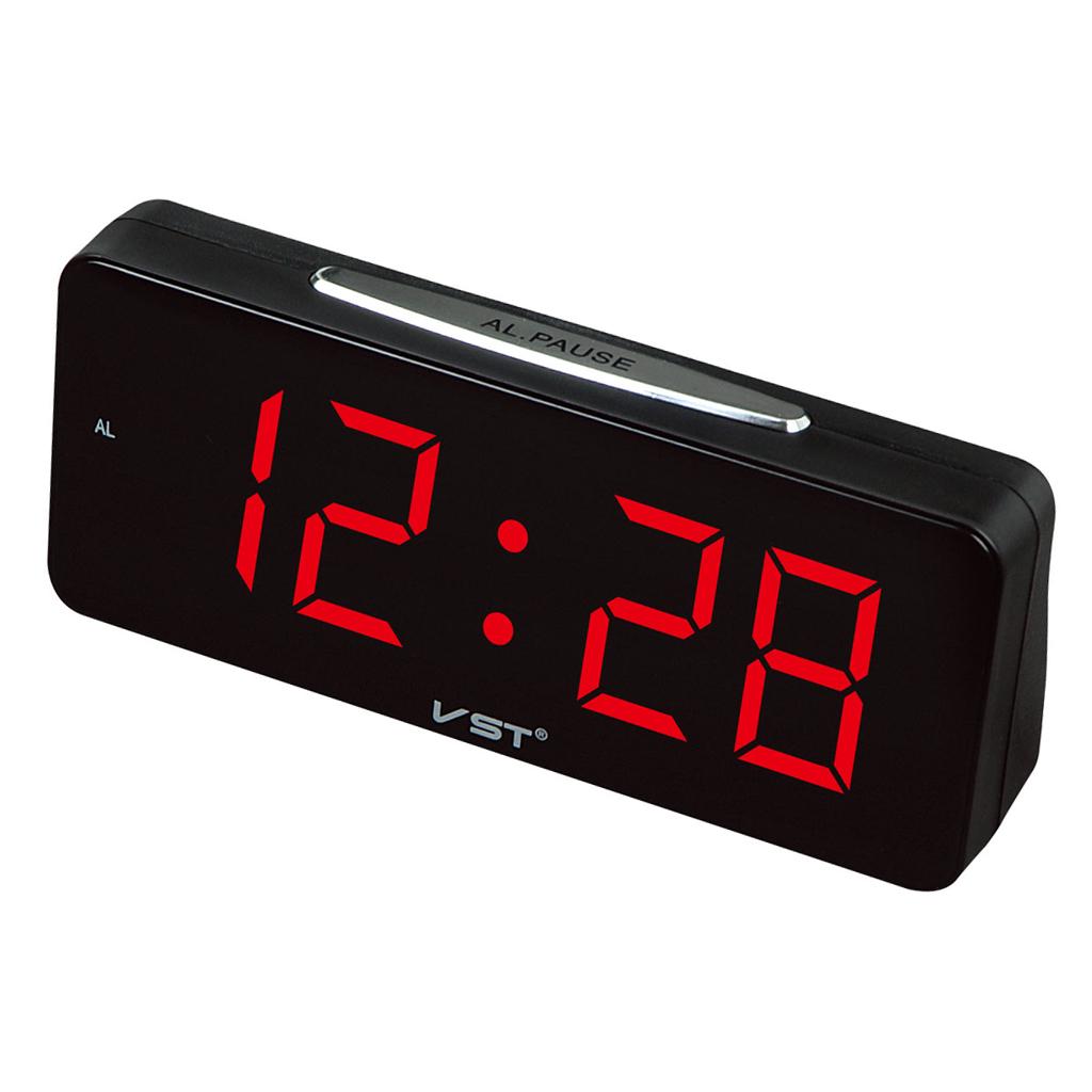 Large LED Display Electronic Desk Clock Digital Alarm Clock EU Plug