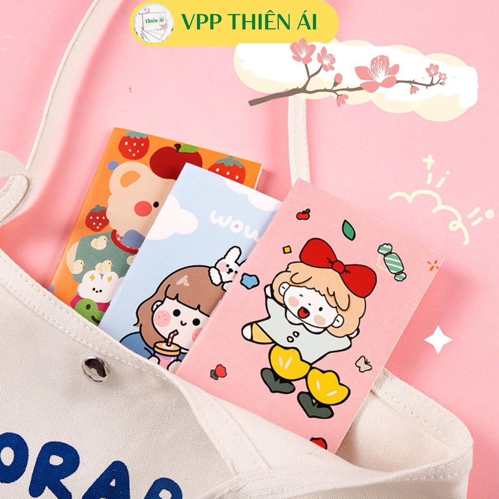 Sổ Tay mini Cute 32 Trang Dễ Thương Bỏ Túi Tiện Lợi, nguồn hàng buôn sỉ - VPP THIÊN ÁI