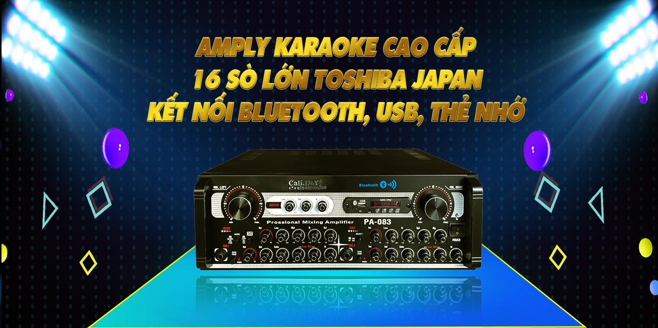 Amply Bluetooth USB 16 sò đại Toshiba - biến áp đồng Cali.D&amp;Y PA-083 - Hàng chính hãng