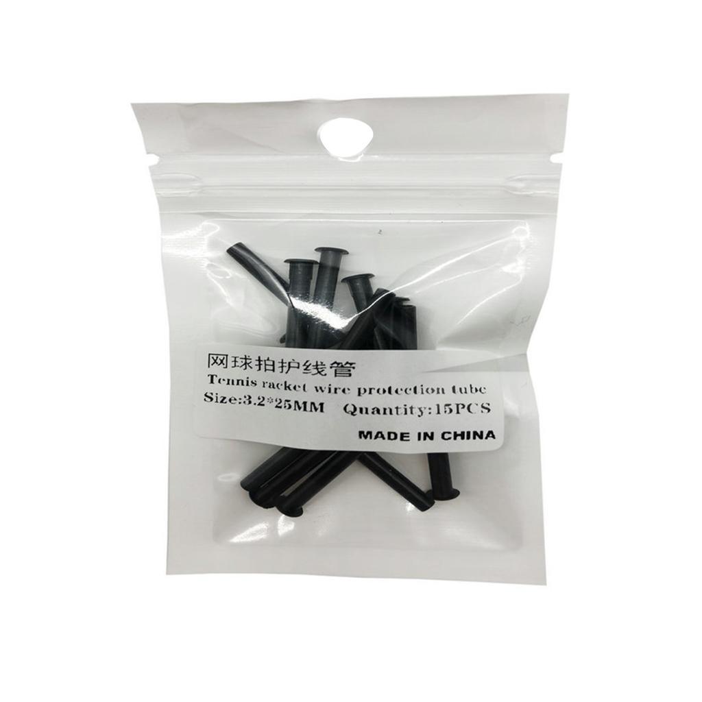 2x 15pcs Tennis Racket Grommets, Universal Racquet Eyelets, Black String Tubes