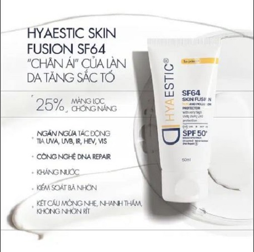 Kem chống nắng bảo vệ tối đa Hyaestic Skin Fusion SF64 Sun And Pollution Protector SPF50+