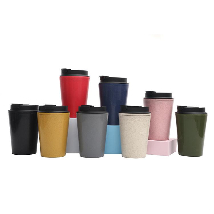 Thuận lợi nhất mới Âu Mỹ cốc nước hai lớp mini thân lúa mì cầm tay thời trang xe hơi cà phê đơn giản