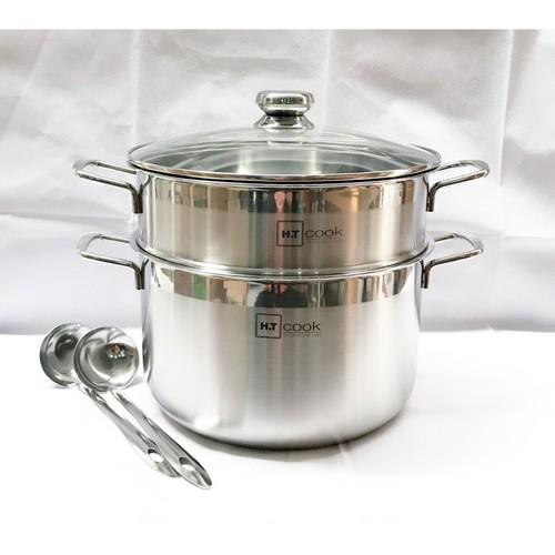 Bộ Nồi Xửng Hấp HT Cook 28cm Cao Cấp - Bộ Nồi Xửng