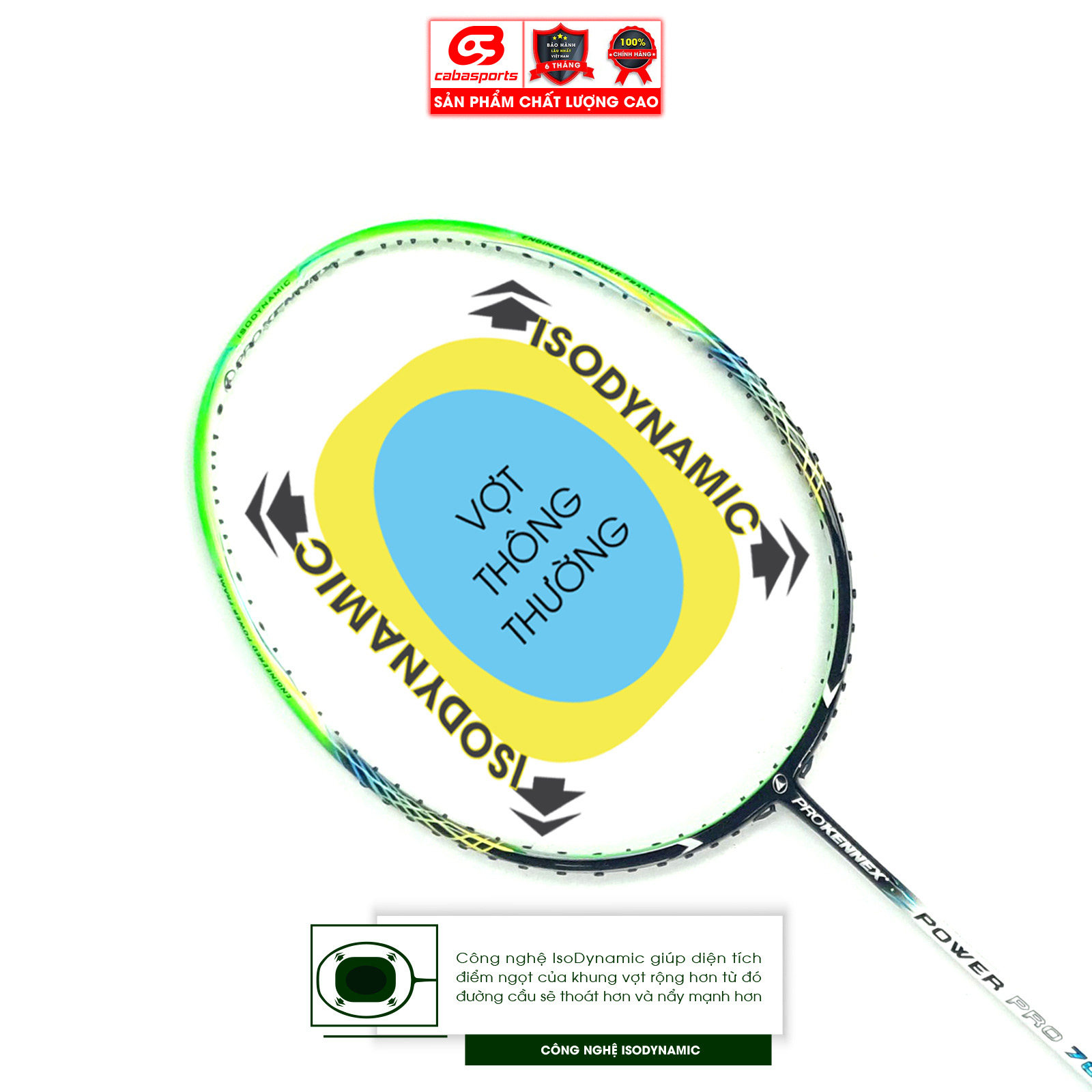 Vợt cầu lông ProKennex POWER PRO 708 chính hãng công thủ toàn diện (1 cây) - Tặng kèm quấn cán