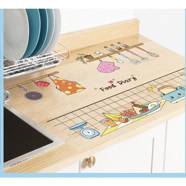 Giấy Dán Tường Nhà Bếp Cách Nhiệt Chống Dầu Mỡ, Chịu Nhiệt - giấy Dán Bếp 3D Họa Tiết
