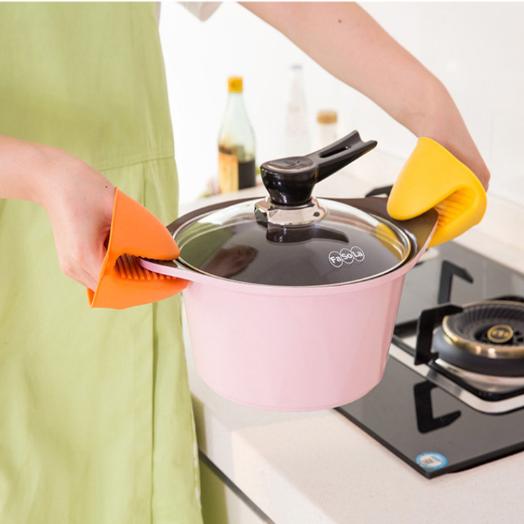 Miếng Nhấc Nồi Silicon Dày Cách Nhiệt, Đồ Nhắc Bếp, Nhấc Thức Ăn Nóng, Chống Trơn Trượt