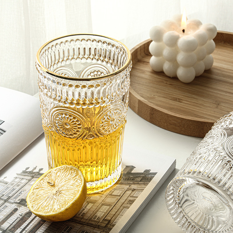 Bộ Ly Uống Nước Hoa Văn Kiểu Châu Âu Dung Tích 480 ML Combo Hộp 6 Sets DECOR LUXURY - Hàng Nhập Khẩu