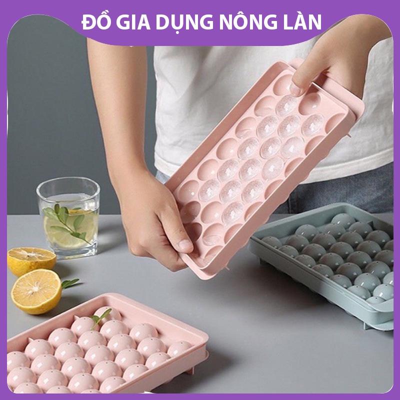 Khay nhựa làm đá bi tròn NL Shop, khuân làm đá tròn