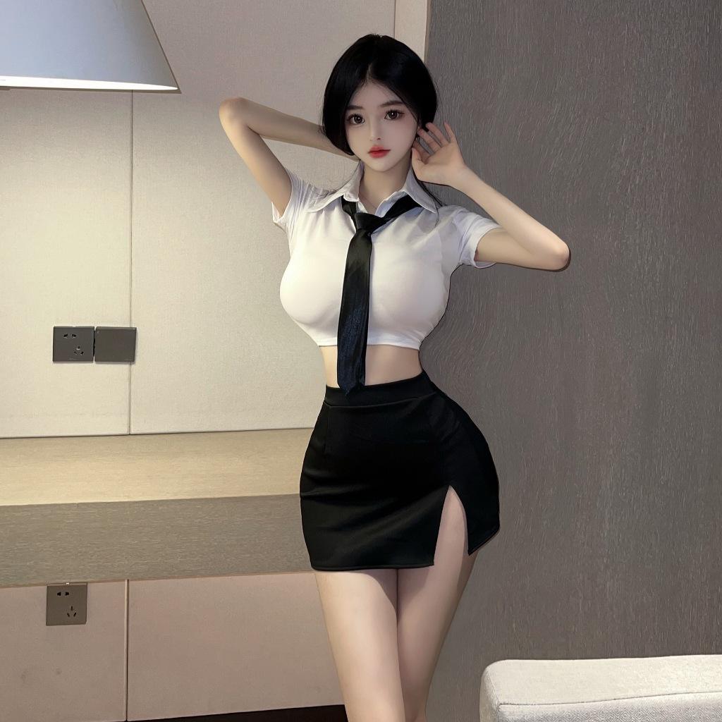 Tặng Cravat - Cosplay Học Sinh ,Nàng Thư Ký Gợi Cảm ,Váy Ngủ Hóa Trang Nữ Trợ Lý Giám Đốc Sexy Quyến Rũ C084