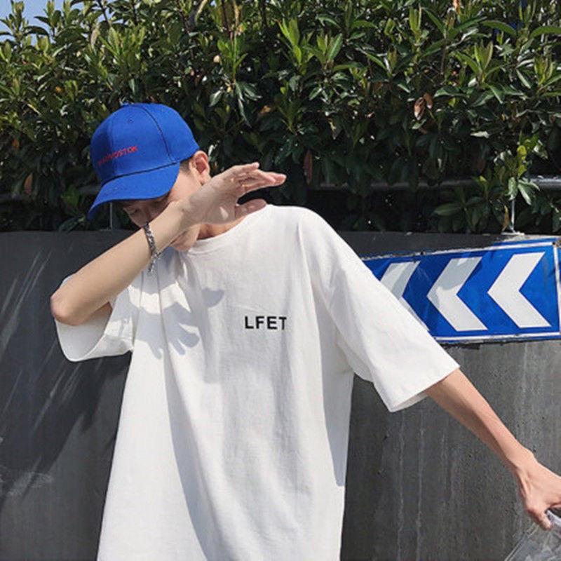 ÁO THUN TAY LỠ UNISEX NAM NỮ IN LFET - FREESIZE DƯỚI 75KG