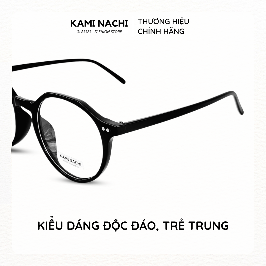 Gọng kính nhựa dáng lục giác KAMI NACHI phong cách Âu Mỹ Z3366