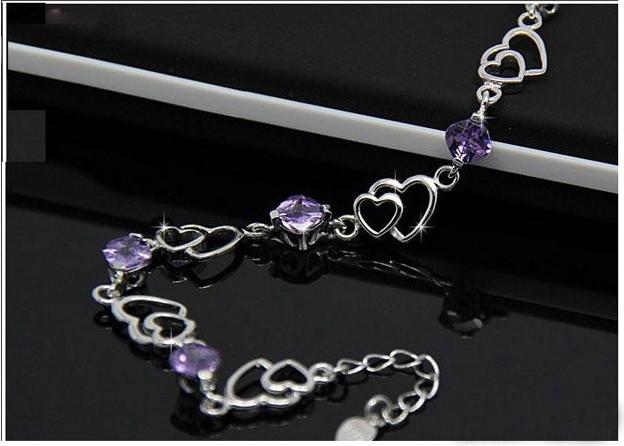 Lắc tay vòng tay bạc s925 cỏ bốn lá may mắn