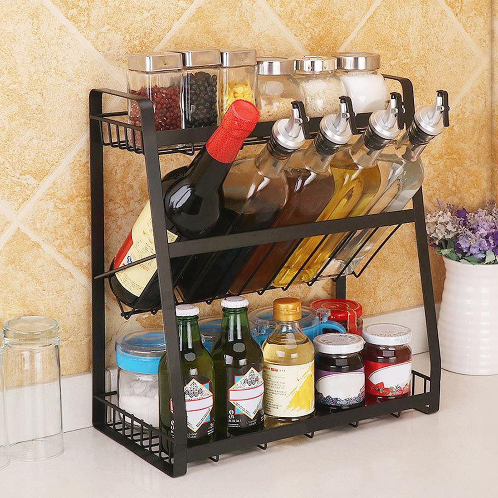 MagiDeal Countertop 3 Tier Spice Rack Organizer Kitchen Storage Holder Shelf